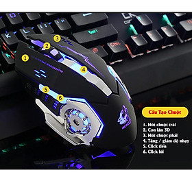 Mua Chuột game thủ detek G502 cực bền thiết kế độc lạ có LED nhiều -dc2220