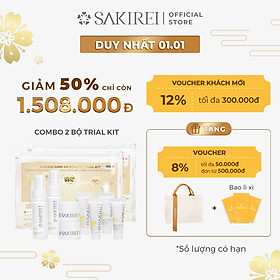 Combo 2 Bộ 4 sản phẩm sample chăm sóc phục hồi da Sakirei NMN Revitalize từ Nhật Bản