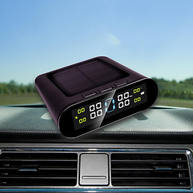 Tire Pressure Testing System, Solar , Auto Alarm Pressure Temperature, Automatic Sleep Mode Backlight for Cars SUV MPV Waterproof