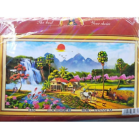 Mua Tranh thêu chữ thập cánh đồng quê E69 - 100 x 55 cm - chưa thêu