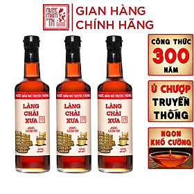 Đặc Sản Phan Thiết - [Combo 3 Chai] Nước Mắm Nhỉ Làng Chài Xưa Nhãn Xanh Xuất Khẩu, Nhãn Đỏ Đậm Đà, Nhãn Vàng Sánh Đặc 500Ml/Chai Thủy Tinh - 03 Chai Nhãn Đỏ