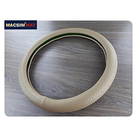 Bọc vô lăng cao cấp Macsim mã L616 mới chất liệu da thật - Khâu tay 100% size M màu đen, mầu be, mầu nâu