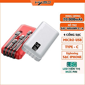Trang Tổng Hợp Sản Phẩm Sale HOT Online Pin Sạc Dự Phòng 20.000mAh HXSJ - 2 Cổng Sạc Vào Type-C/Micro Tích hợp sẵn 4 đầu sạc chuyên dụng...