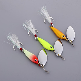 3pcs Fishing Lure Lead Fish Baits Metal Jigging Crankbaits Bass Feather Hook 8g 11g 20g