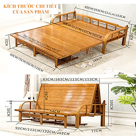 Mua Ghế Giường Sofa Tre Nguyên Liệu 100% Từ Thiên Nhiên Saiện Lợi 1m2