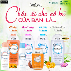 Dung dịch vệ sinh phụ khoa cao cấp Femfresh giúp làm sạch, khử mùi, diệt khuẩn, phòng viêm nhiễm cho cả nữ và nam - Massel Official