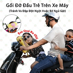 (An Tâm) Gối Đi Xe Máy KhoNCC Hàng Chính Hãng - Đỡ Đầu Cổ Thân Cho Bé An Toàn Với Sự Cố Bất Ngờ - KLM-GDDTTXM (Hình-Màu Ngẫu Nhiên)