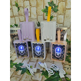 Mua Pin Sạc Dự Phòng Trong Suốt Dung Lượng Chuẩn 10000mAh Power Bank Tích Hợp Cáp sẵn - HÌNH GẤU