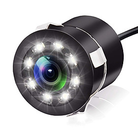 Camera Lùi Dành Cho Ô Tô Chống Nước 8 LED Tròn Cao Cấp