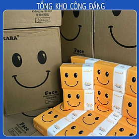 1 thùng (30 gói) Giấy ăn gấu trúc SAKARA mặt cười 1 tờ 4 lớp mềm dai không bụi giấy lau an toàn cho sức khoẻ...