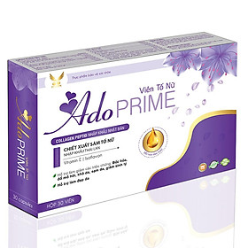 Thực phẩm bảo vệ sức khỏe Viên Tố Nữ Ado Prime hộp 30 viên