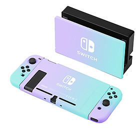 Case Kit tương thích với Nintendo Switch Game Console PC Hard Cover và TV Dock Stand Chế độ bảo vệ màu sắc: màu xanh lá cây màu tím