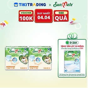 Combo 2 Gói Tã Quần Người Lớn Sunmate Khô Thoáng M8 (8 Miếng/ Gói)