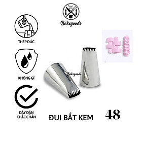 Mua Đui bắt kem 48  Đuôi bắt kem (đui hàng rào  răng cưa) trang trí bánh bằng thép không gỉ đúc liền khối dày dặn  cứng cáp
