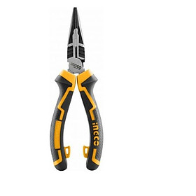 Kìm mũi nhọn mỏ dài cao cấp 8 inch 200mm chất liệu thép crv ingco hhlnp28200 tay cầm 2 màu