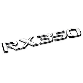 Decal tem chữ RX350 inox dán đuôi xe ô tô, xe hơi dành cho Lexus G100406 kích thước 18.5×2.3cm  