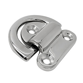 Heavy Duty 316 Stainless Steel Folding Pad Eye Deck Lashing Ring Staple Cleat Anchor Point for Trailer Boat RV Yacht Rope