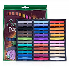 Màu vẽ phấn tiên Soft Pastel 36 màu dùng cho vẽ tranh bột, sáp