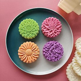 Mua Khuôn bánh trung thu 3D 150g - 4 mặt hoa