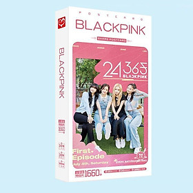 Hộp ảnh Postcard Blackpink How you like that màu HỒNG 24365 có ảnh dán sticker lomo bưu thiếp