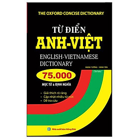 Từ Điển Anh Việt 75000 Mục Từ Và Định Nghĩa Bìa Cứng Tái Bản 2021