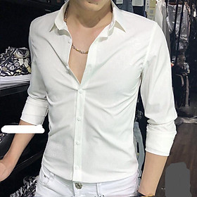 Mua Áo Sơ Mi Nam Dài Tay Họa Tiết Trắng Chìm Mua Áo Sơ Mi Nam Dài Tay Họa Tiết Trắng Chìm