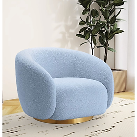 Ghế sofa đơn bọc vải lông cừu chân mạ cao cấp Tundo HSDCT-20