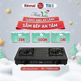 Mua Bếp gas dương Rinnai RV-715Slim(G) mặt bếp men và kiềng bếp men - Hàng chính hãng.