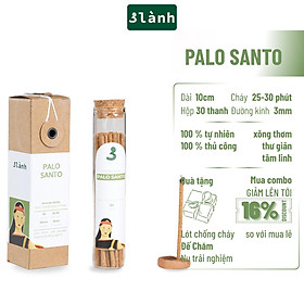 Mua Nhang Thủ Công Palo Santo 3 Lành Hộp 30 Que 100 % Tự Nhiên Tặng Kèm Đế Chăm Không Hóa Chất Xông Thơm