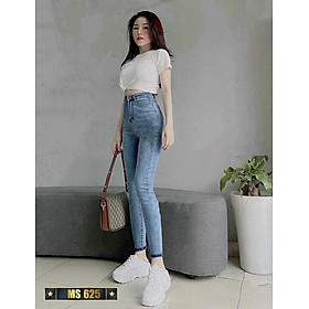 Quần jean nữ Lưng Cao Julido Store, chất jean co dãn 4 chiều ống ôm chân mẫu Ms625