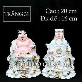 [ Cao 20 cm - MS 31T ] TƯỢNG THẦN TÀI - THỔ ĐỊA  ÁO TRẮNG  [ Bột đá + composite ]