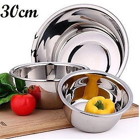 Thau trộn salad inox , thau rửa rau củ cao cấp 30cm