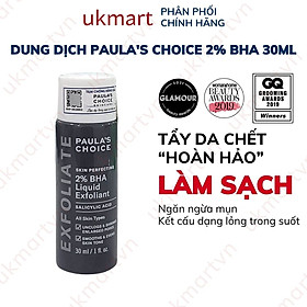 Dung Dịch Tẩy Tế Bào Chết Paula's Choice 2% BHA 30ml - 118ml