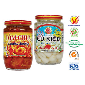 Combo 1 Hũ Tôm Chua 430g + 1 Hũ Củ Kiệu 390g