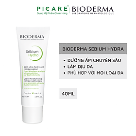 Kem dưỡng cấp ẩm dành cho da dầu, da mụn BIODERMA Sébium Hydra 40ml