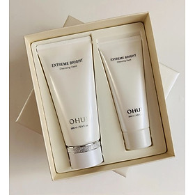 Bộ Sữa rửa mặt dưỡng trắng Ohui Extreme White Bright Cleansing Foam Set 260ml
