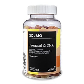 Amazon Brand - Solimo Prenatal Vitamins & DHA - Pregnancy Wellness - 90 Gummies (45-Day Supply)