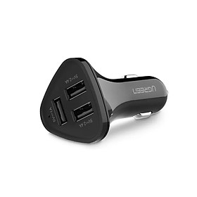Mua Bộ sạc nhanh 3 cổng usb dùng trên xe hơi màu đen UGREEN 40730Cd164 Hàng chính hãng