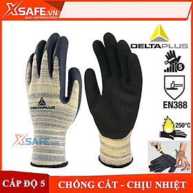 Găng tay chống cắt Deltaplus Venicut52 cấp độ 5 chịu nhiệt 250 độ C độ khéo léo cao phủ nitril chống dầu nhớt cơ khí