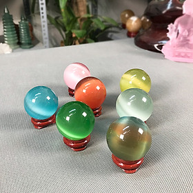 Mua Quả Cầu Pha Lê Mắt Mèo Nhiều Màu