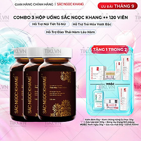 COMBO 3 hộp thực phẩm chức năng Viên uống Sắc Ngọc Khang++ (120 viên)