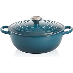 Nồi Gang sâu lòng LE CREUSET La Marmite Deep Teal 26cm Hàng Chính Hãng