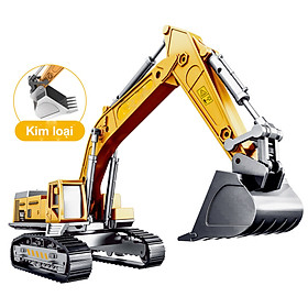 Đồ chơi mô hình xe xúc KAVY chất liệu hợp kim và nhựa nguyên sinh an toàn, chi tiết sắc sảo, các khớp chuyển động