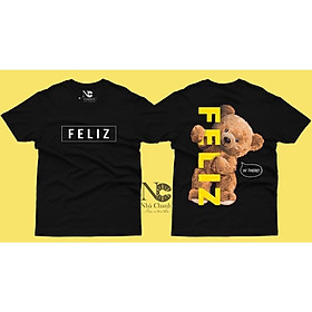ÁO THUN UNISEX NAM NỮ gấu feliz