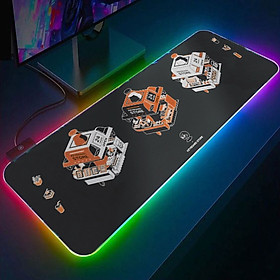 Mua Lót chuột RGB Size 80x30cm  90x40cm chất cao su chống trượt chuyên game dày 3mm siêu bền YORN - Hàng Chính Hãng