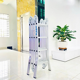 Mua Thang nhôm gấp 4 đoạn SUMIKA SK604 (chữ A - 2.35m  chữ I - 4.7m)  14 tư thế sử dụng  tải trọng 150kg  làm từ hợp kim nhôm cao cấp  khóa chốt tự động
