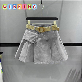 Chân váy cho bé gái phối đồ phong cách Hàn Quốc size 12-35kg chất kaki co giãn thoải mái mẫu mới