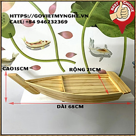 Mua Khay thuyền gỗ trang trí Sushi & Sashimi Nhật Bản - Dài 68cm - Gỗ Thông Tự Nhiên