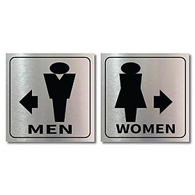 Bảng chỉ dẫn WC, hướng dẫn nhà vệ sinh, toilet nam nữ cho nhà hàng, khách sạn BH
