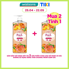 Gel Tắm Watsons Love My Skin Peach Scented Gel Body Wash 700ml